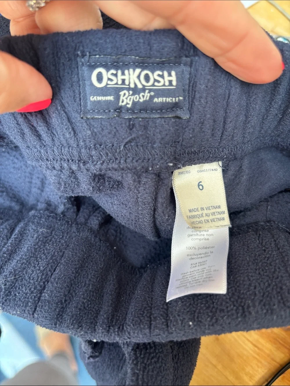 OshKosh B'gosh Navy Fleece Joggers with Drawstring